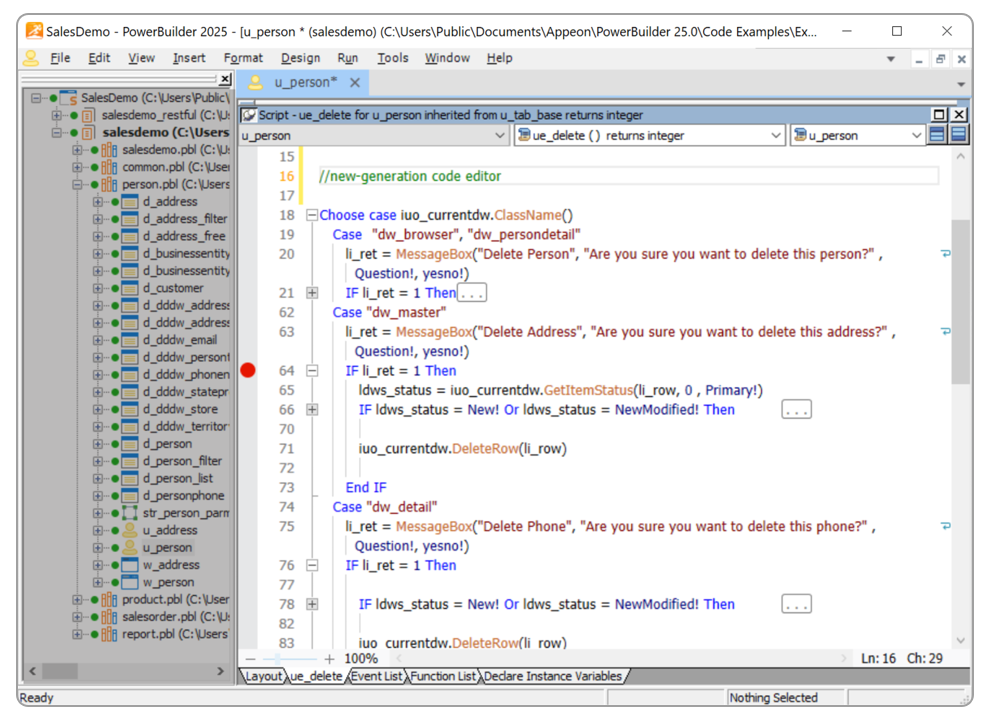 PowerBuilder New Editor