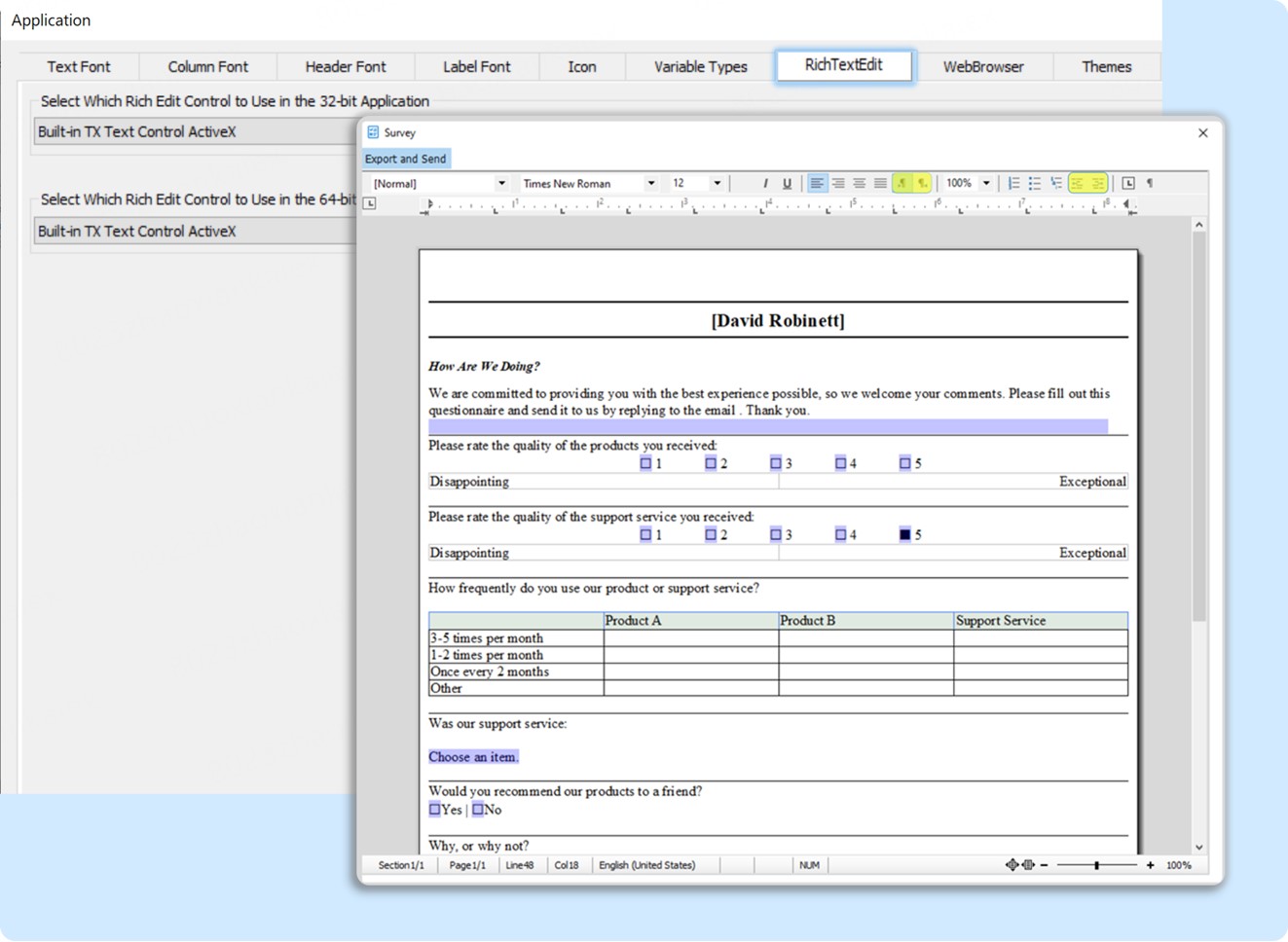 RichTextEdit Control